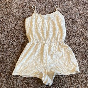Small lace spaghetti strap romper